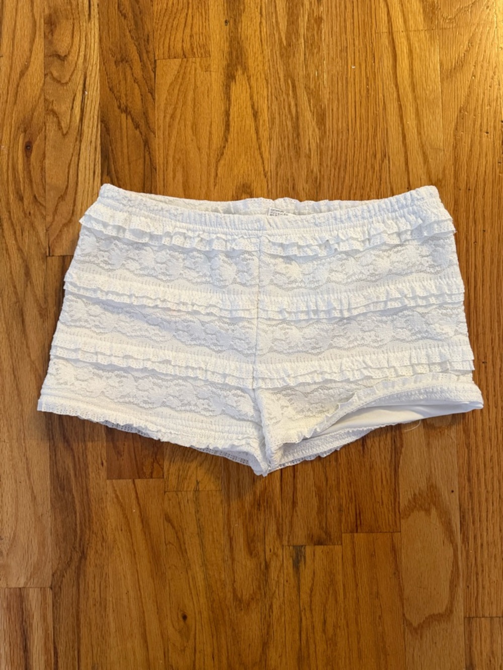 White micro shorts
